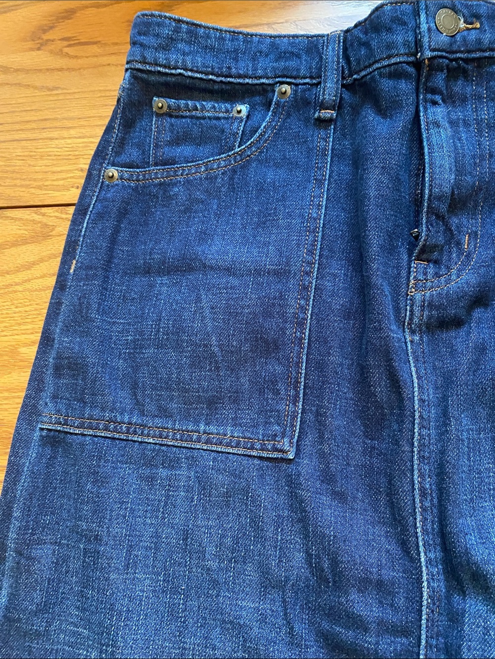 Ralph Lauren Deep Blue Denim Womens Jean Skirt - Picture 5 of 12